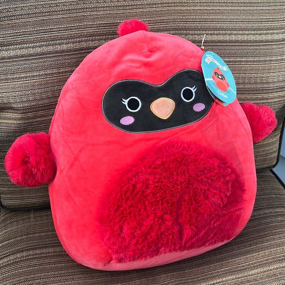 Red Cardinal Cazlan Squishmallow Red Bird